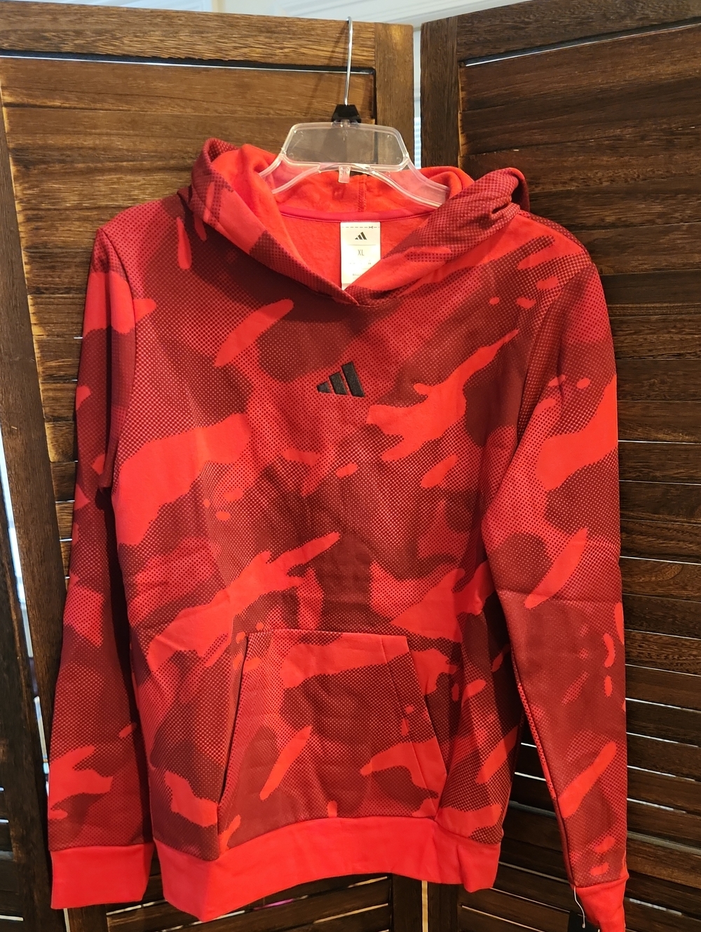 adidas Red Camouflage Kids Hoodie Jacket